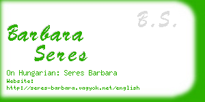 barbara seres business card